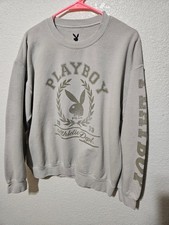 Cotton Blend Sweatshirt, Playboy Athletic Dep Crewneck Sz Medium