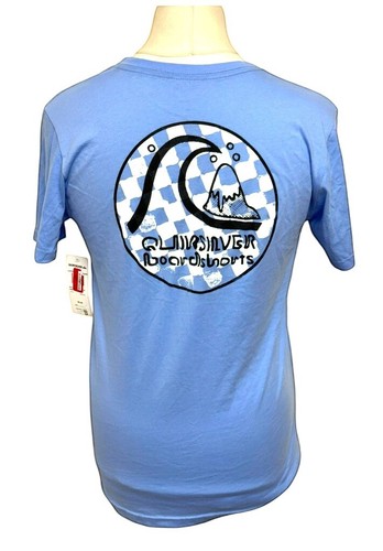 QUIKSILVER Blue T Shirt Boys XL Age 16 Surfwear 100% Cotton Short Sleeved BNWT - Picture 2 of 7