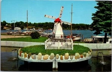 Charlevoix Michigan East Park & Harbor View Vintage Chrome Postcard A79