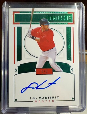 2021 FOTL Flawless #1/3 J.D. MARTINEZ Honored Ink ON CARD Auto Boston RED SOX