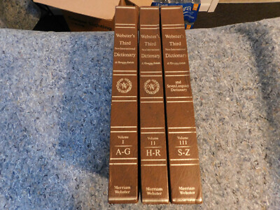 WEBSTER'S Third New International and Seven Language Dictionary 3 BOOK SET 1986