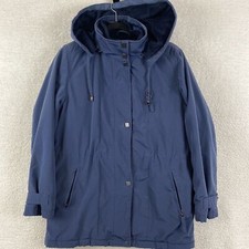 Braetan Medium Blue Y2K 90s Womens Outdoor Jacket Hiking Coat Hood Lined