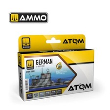 AMMO 20801 Atom: WWII German U-Boat Acrylic Paint Set 6 Colors 20ml Bottles