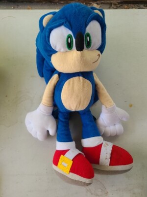 Sonic the Hedgehog Blue Super Sonic 17 Inch Plush Backpack