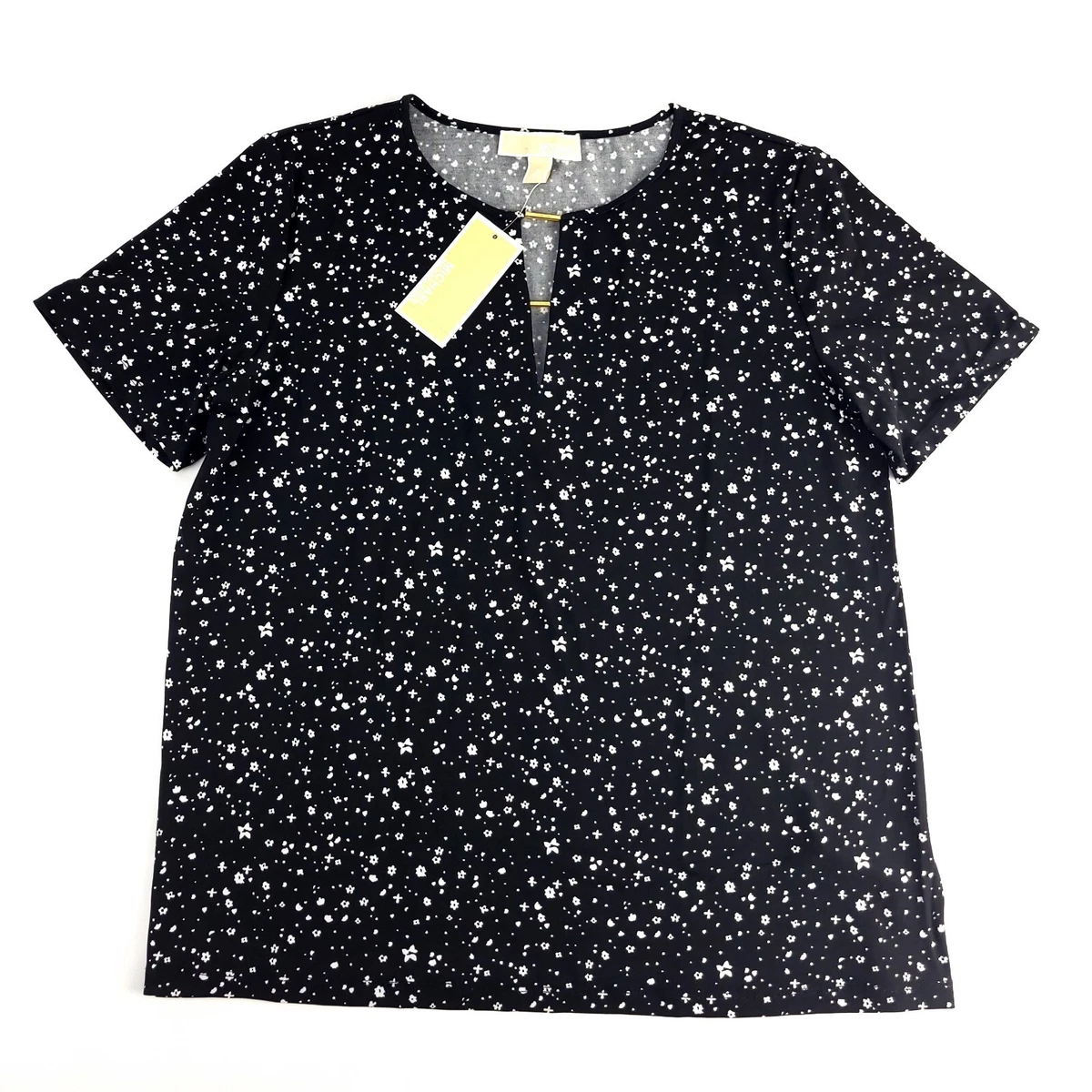 Michael kors black and white blouse Clearance