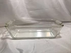 Vintage PYREX #214 Clear Glass Loaf Baking Dish D  Q Large 10.5 x 6 x 3