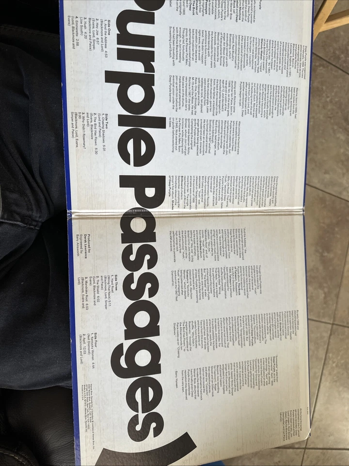 DEEP PURPLE - PURPLE PASSAGES *WHITE LABEL PROMO* 1972 - DOUBLE VINYL LP🔥 RARE! - Image 3 of 3