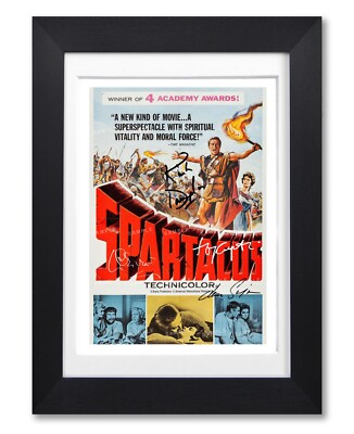 SPARTACUS MOVIE CAST SIGNED POSTER PHOTO PRINT AUTOGRAPH 1960 FILM KIRK  DOUGLAS UK