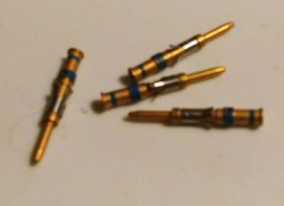 Lot of 10 TE Connectivity / AMP Connectors Part#: 200681-1 Gold Plated Pins