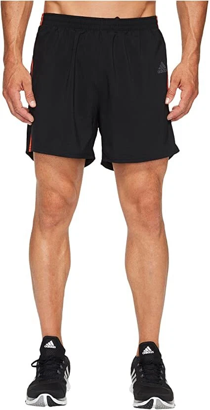 ADIDAS MENu0026#039;S RUNNING RESPONSE SHORT sz S 5u0026#034; INSEAM BLACK ENERGY  ORANGE 118164579 | eBay