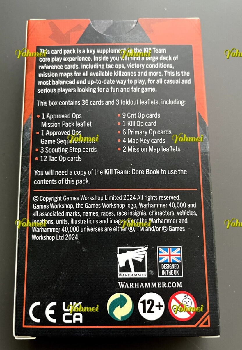 Kill Team Hivestorm: Approved Ops Card Pack 2024 Operations - NEW 