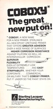 Coboxy Sterling Lacquer Mfg Co Epoxy Urethane Airplane Primer Vtg Mag Print Ad