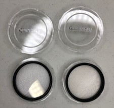 Lot Of 2 GENUINE Quantaray 52mm UV Filters With Hard Plastic Cases - Used