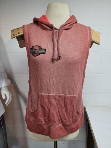 Harley-Davidson womens extra-large hooded sleeveless sweater / we1432 r4 t60 - Picture 1 of 5