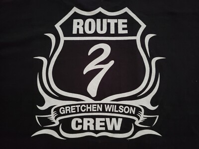 GRETCHEN WILSON 2006 LOCAL CREW T SHIRT Route XL Black Concert T-Shirt