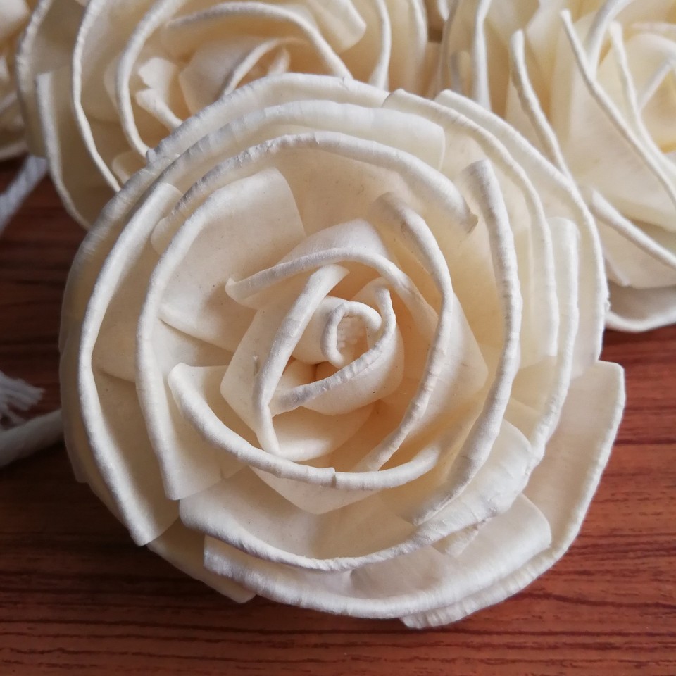 Rose Sola Wood Diffusers Flowers 7-8 CM with Cotton Rope Home decor ...
