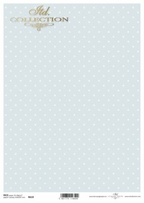 Reispapier-Motiv Strohseide-Decoupage-Serviettentechnik-Punkte-blau-R0619
