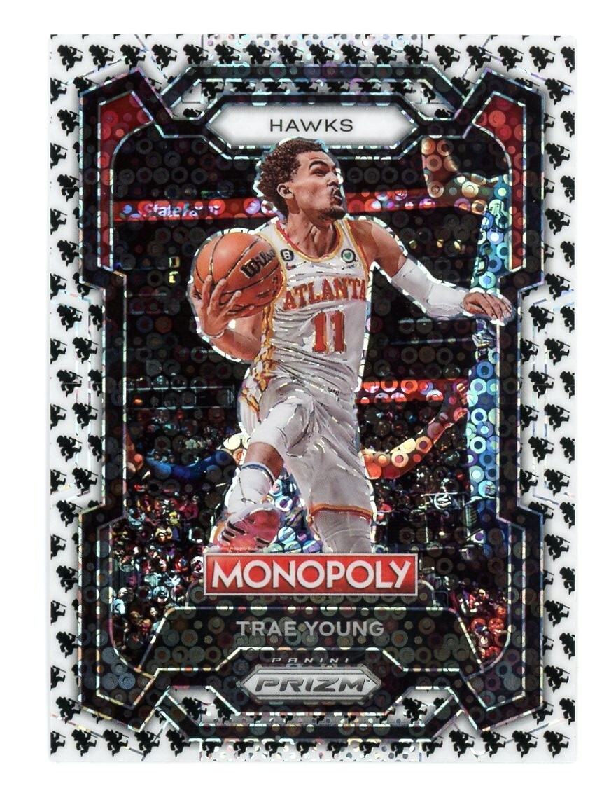 2023-24 Panini Prizm Monopoly Man Black & White Trae Young #4