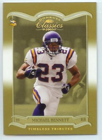Michael Bennett Minnesota Vikings 2003 Classics TIMELESS TRIBUTES 111/150