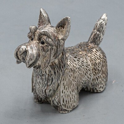 Christofle Lumiere D'Argent Collection Scottish Terrier Scottie Dog Silverplate