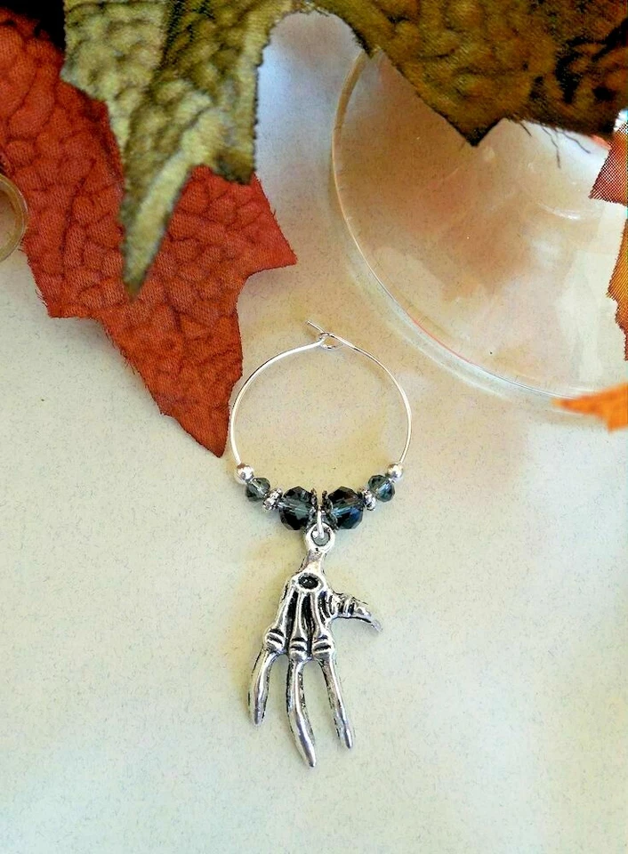 New Halloween Gothic Wine Glass Charms Set of 8 - Fast US Seller & Free shipping - Image 4 of 4