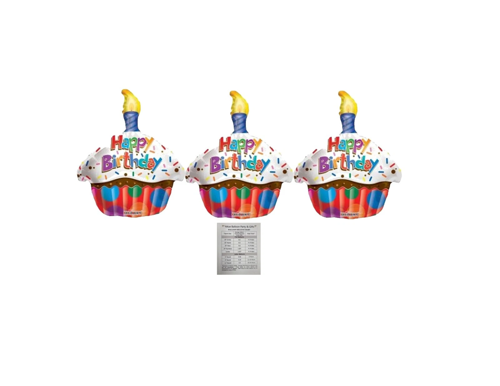 White Cupcakes Party Balloons