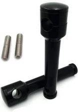 Black Round 8" Rise 1" 25mm Mount For DNA Paughco Springer Handlebar Risers 