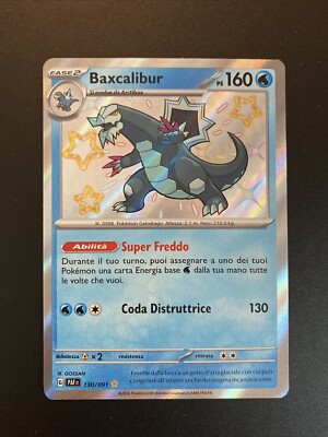 Pokémon Ita Rara Brillante Baxcalibur 130/091 Destino De Paldea PAF It