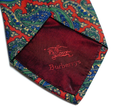 BURBERRY Neck Tie Paisley Made in England 100% Silk Krawatte