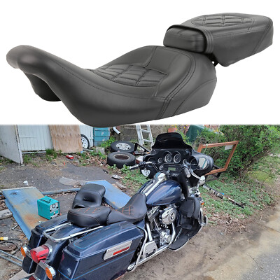 Driver Passenger Two-up Seat For Harley Electra Glide Ultra Classic FLHTCU 14-23