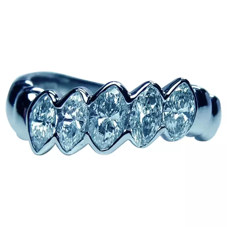 5 stone marquise diamond ring deals
