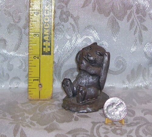 MA RICKER PEWTER BUNNY RABBIT "ZORRO" #'D 146/3500 SIGNED PEWTER FIGURINE  - Picture 1 of 3