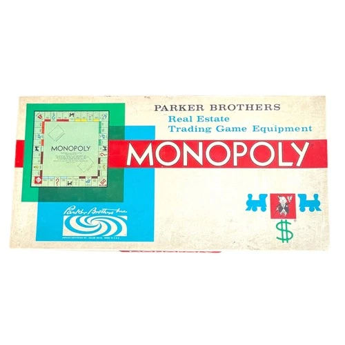 Vintage 1961 Monopoly Parker Brothers Classic Board Game 100% Complete