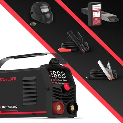 Stick Welder 125Amp ARC Welding 110V MMA Portable Welder With Helmet&W