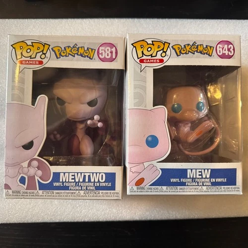 Funko Pop! Games Vinyl: Pokémon - Mewtwo #581 & Mew #643 Bundle