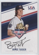 2018 USA Baseball Stars & Stripes CNT Signatures Black Ink Bryce Tucker Auto 1u6