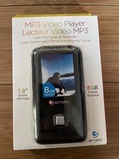 Ematic 8GB MP3 Video Player 1.8  Screen FM Radio Black New Sealed