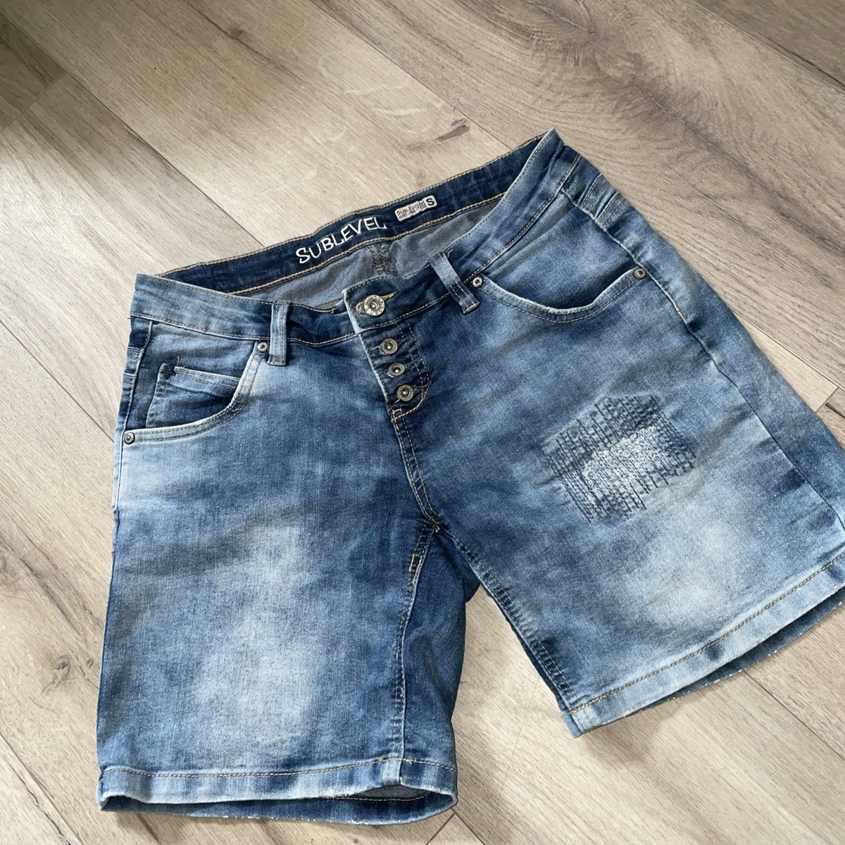 Sublevel Damen Jeans Bermuda-Shorts Mit Aufschlag – Aus 99% Baumwolle & 1% Elasthan, Lässiger Schnitt, In 3 Waschungen, Für Sommer & Freizeit