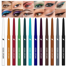 12 Colors Shimmer Eyeliner Pen Set, Waterproof, Long-Lasting, Glitter Eyeliner f