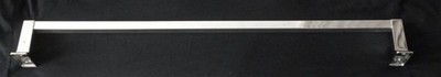 VINTAGE DEL MAR SILVER METAL CHROME ? TOWEL BAR /RACK 2 FT/ 24 INCHES MADE USA !