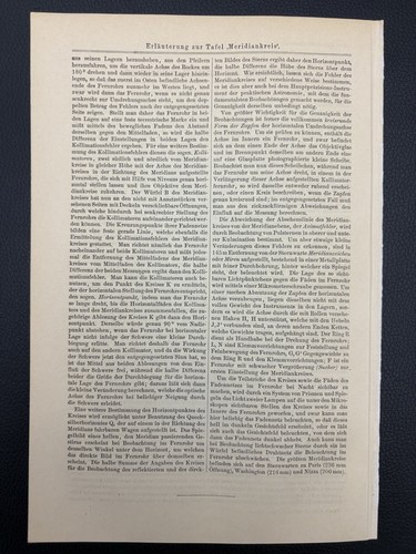 antike Grafik Technik /Werkzeuge: Meridiankreis der Sternwarte Straßburg um 1900 - Bild 7 von 7