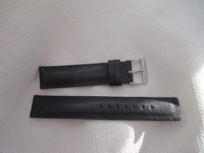GenUINE leather watchstrap watch band strap 18 MM black nickel saffiano gr