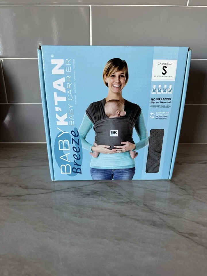 Portabebés Breeze Cómodo Seguro Gris Carbón Malla Algodón - Talla Pequeña Foto 2 de 4