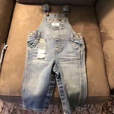 New Oshkosh B'gosh Baby Infant Blue Jean Denim Overalls Size 9 Months