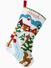 Winter Days 89464E Bucilla Felt Christmas Stocking Kit DIY