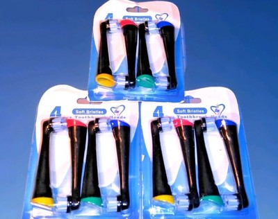 (12) Soft Bristles Toothbrush Heads Model: YE-i1 - Compatible w/ IO Electric