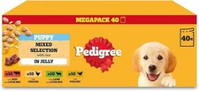 PEDIGREE Puppy Dog Food Pouches Chunks in Jelly, 40 x 100g Multipack, Four 5.63 per kilo