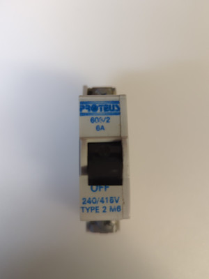 PROTEUS 6 AMP TYP 2 M6 MCB SCHUTZSCHALTER 606/2