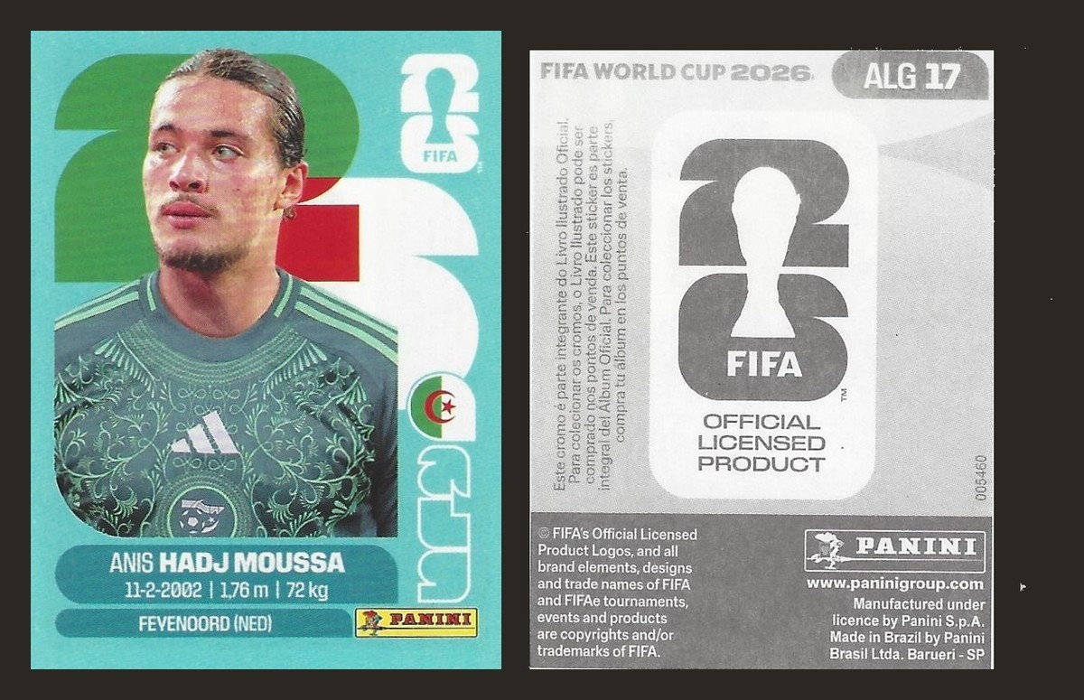 2026 Panini FIFA World Cup ALG17 Anis Hadj Moussa Algeria Sticker, LATAM