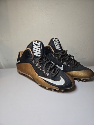 Nike Alpha Pro Football Cleats Mens Size 14. Blue/Gold Black Shoes